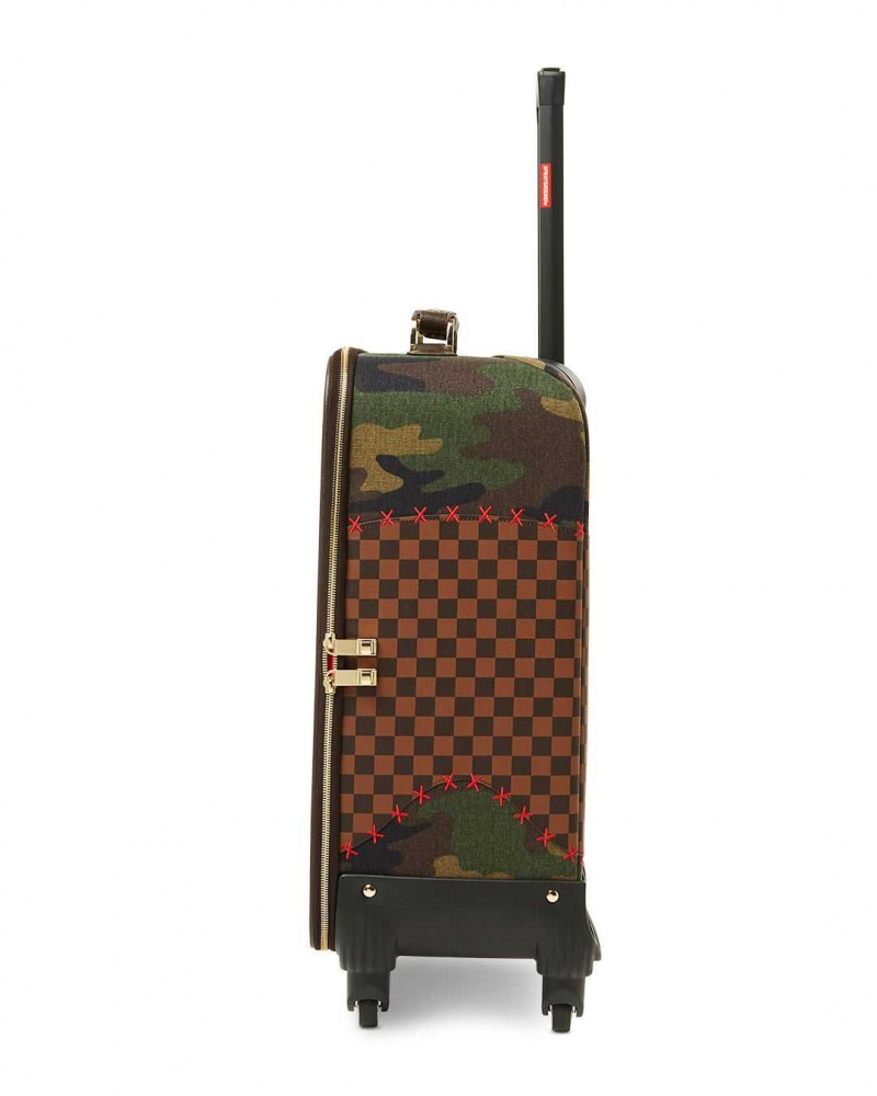 Sprayground Luggage SHARK SHAPE CHECK LUGGAGE Green | ZPXUG4260