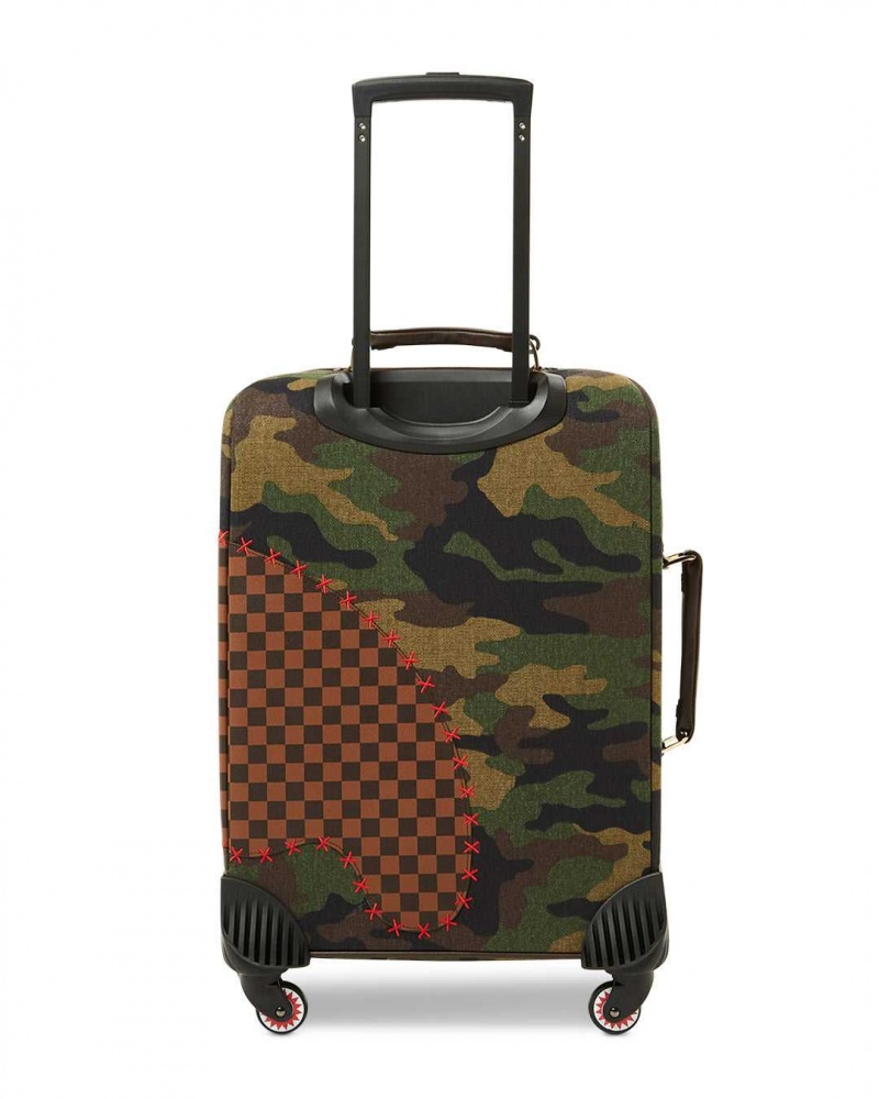 Sprayground Luggage SHARK SHAPE CHECK LUGGAGE Green | ZPXUG4260