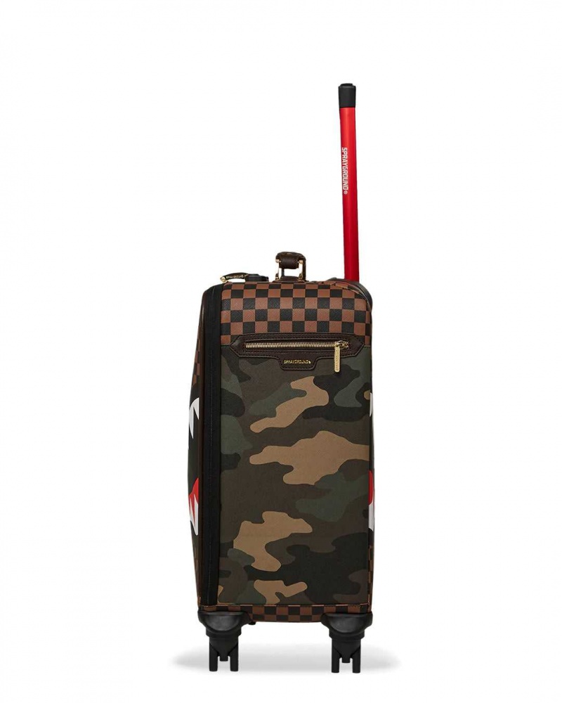 Sprayground Luggage SIP ACCENT SOFT CARRYON LUGGAGE Camo Green | YUAIL1536