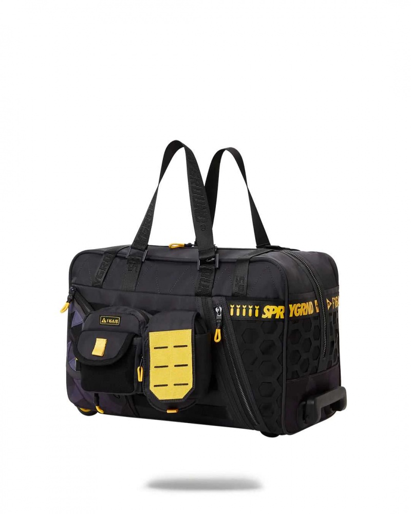 Sprayground Luggage SPECIAL OPS V2 DUFFLE ROLLER Black | HDMGQ1987