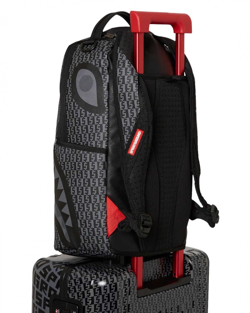 Sprayground Luggage SPLIT INFINITY CHECK Black | APOXY2986