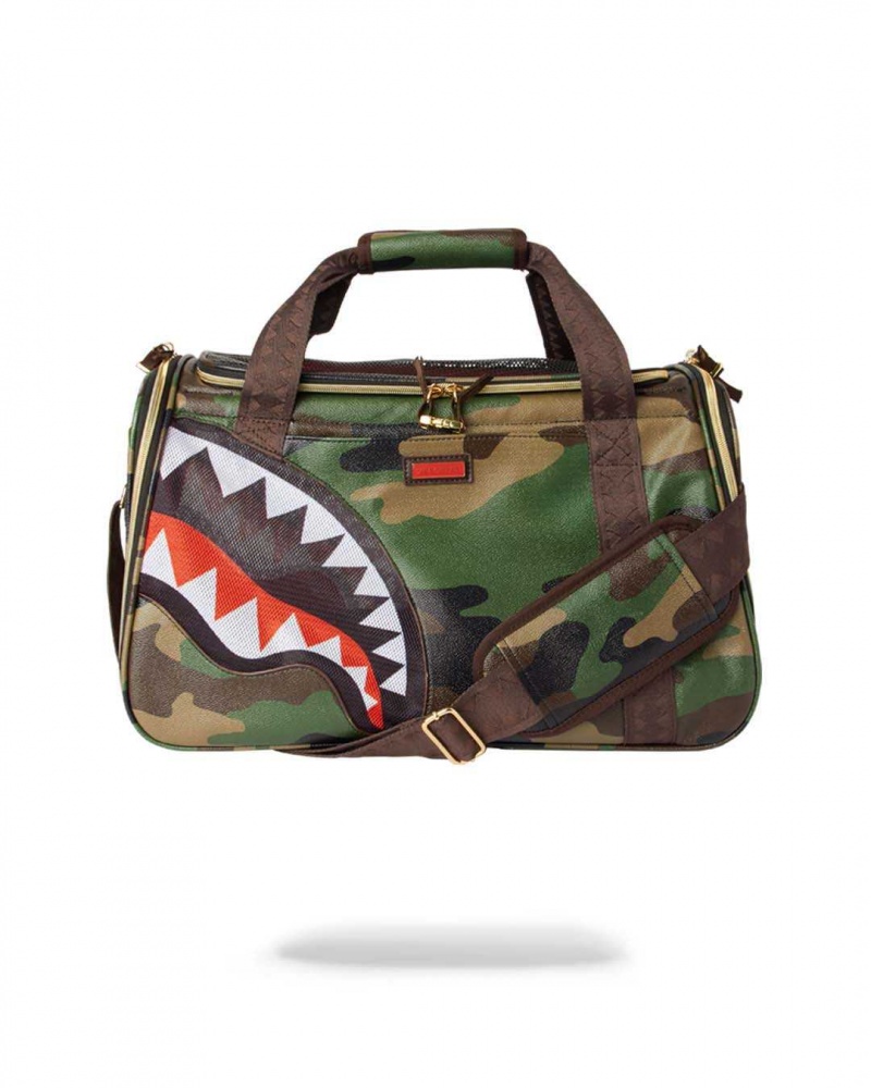 Sprayground Pet carrier SHARK PET CARRIER Camo Green | IDGCH2390