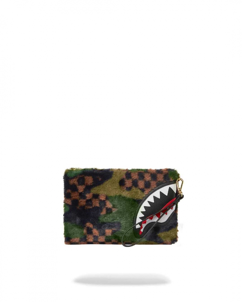 Sprayground Pochette 3AM FUR POUCHETTE Green | PNWUD0351