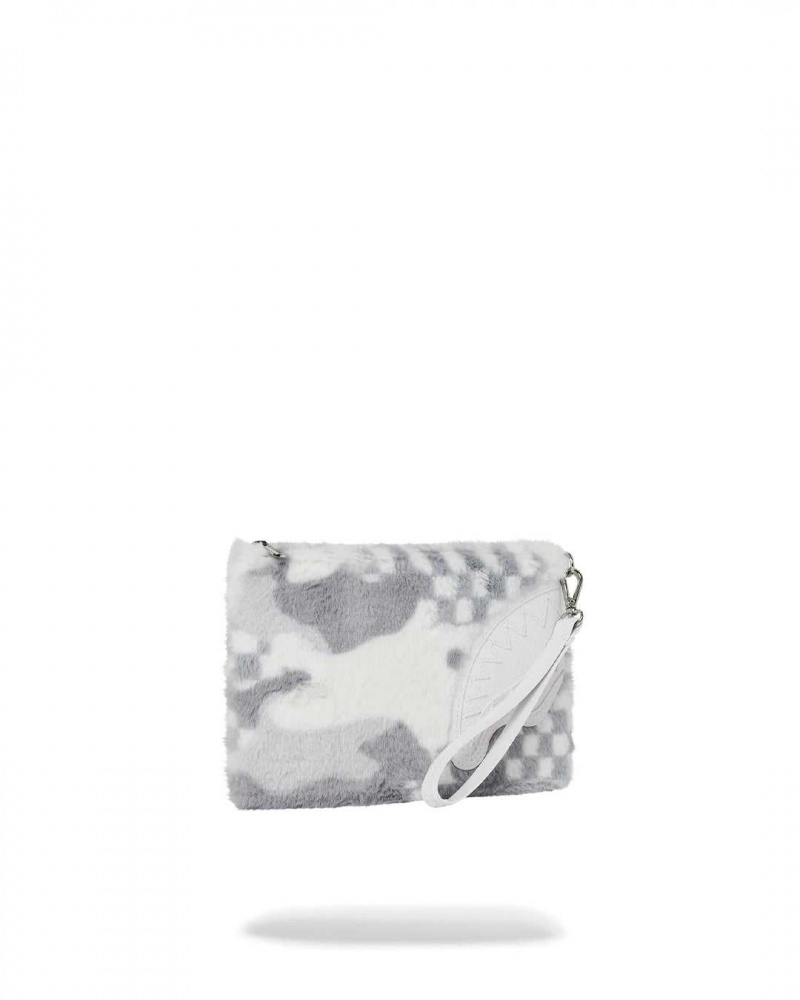 Sprayground Pochette 3AM FUR POUCHETTE White | LDXVA3917