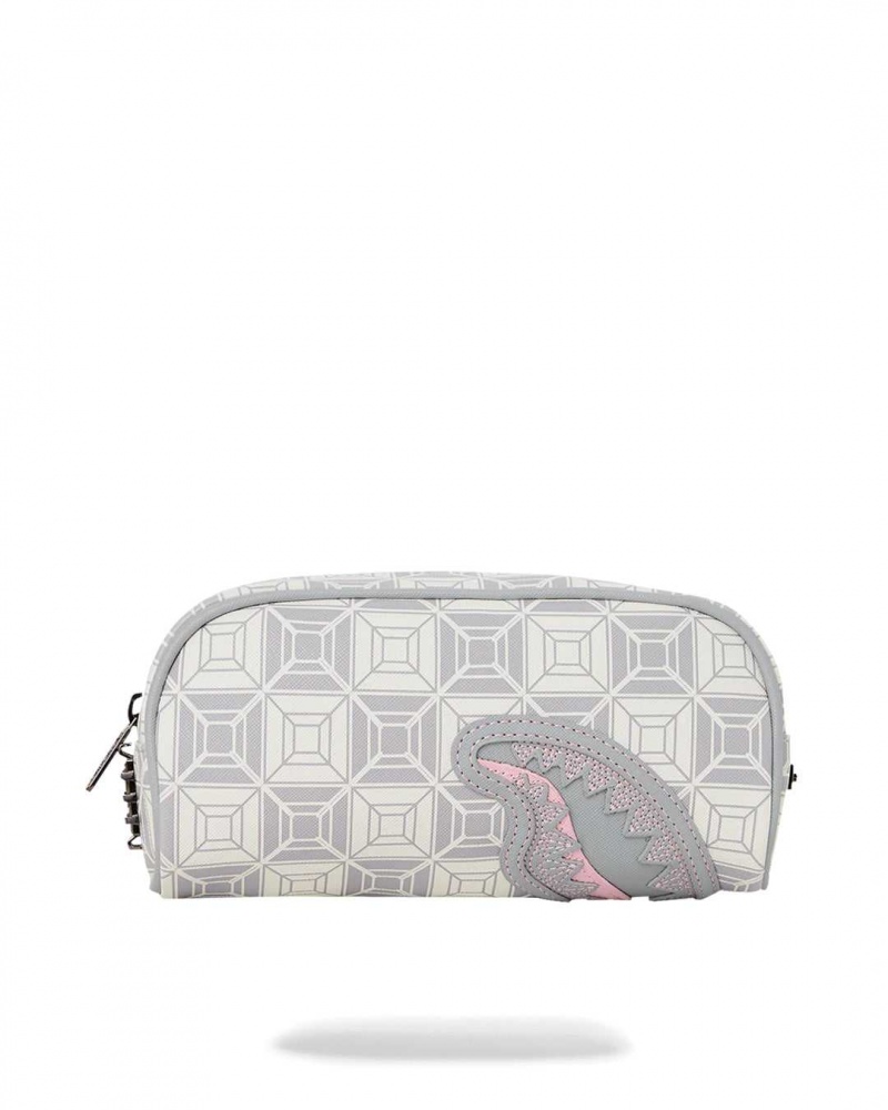 Sprayground Pochette AI STUNNA POUCH Cream Grey | ATBRQ7451