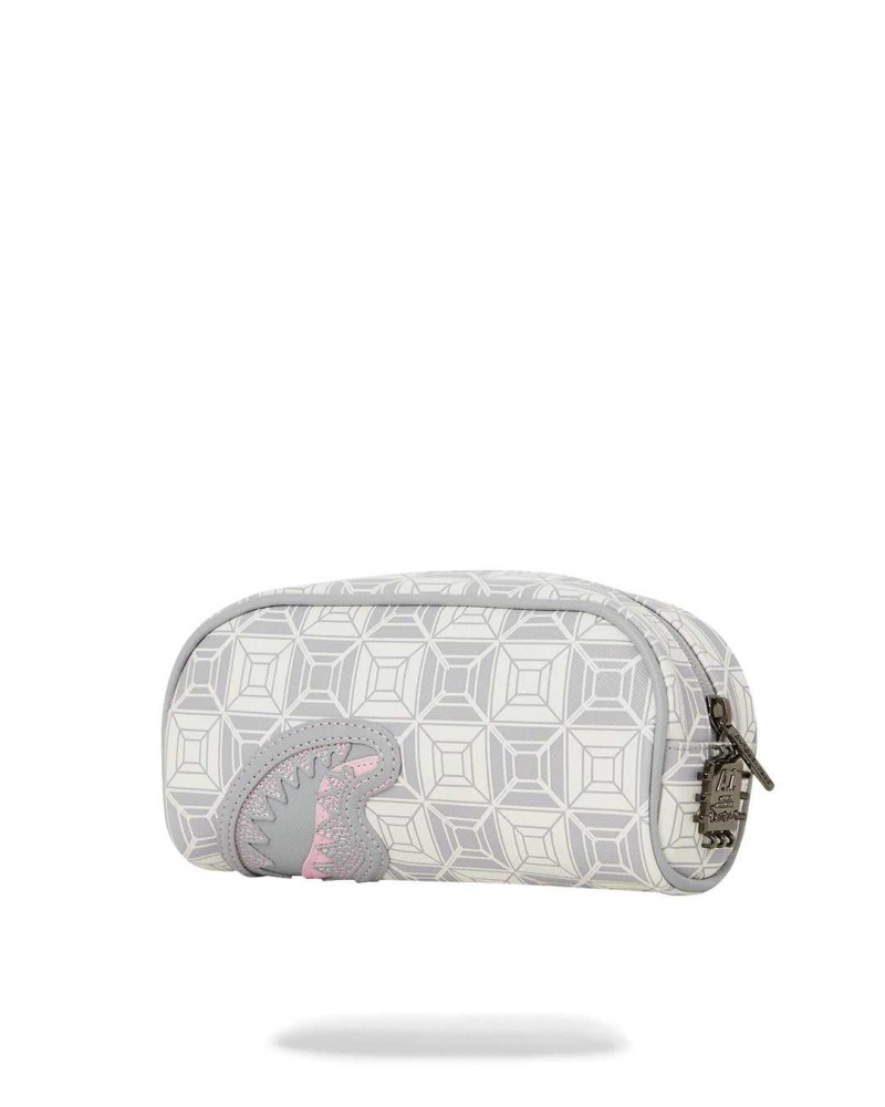 Sprayground Pochette AI STUNNA POUCH Cream Grey | ATBRQ7451