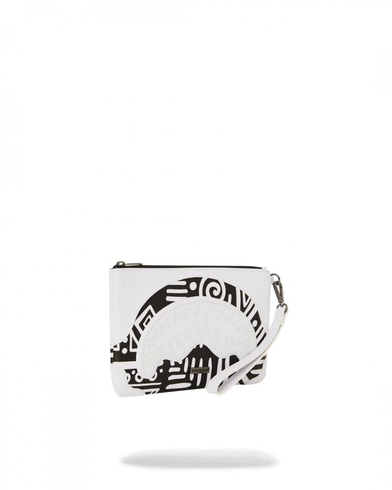 Sprayground Pochette Ai TRIBAL COURTURE CROSSOVER POCHETTE White | MAFQD6341