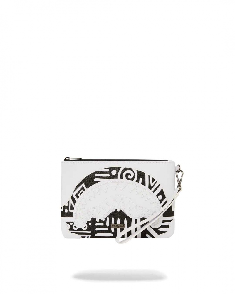 Sprayground Pochette Ai TRIBAL COURTURE CROSSOVER POCHETTE White | MAFQD6341