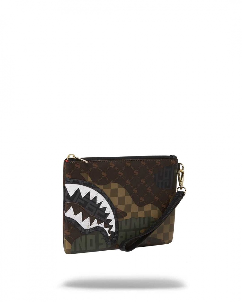 Sprayground Pochette BRANDED POUCHETTE Camo Brown | MTQZF0719