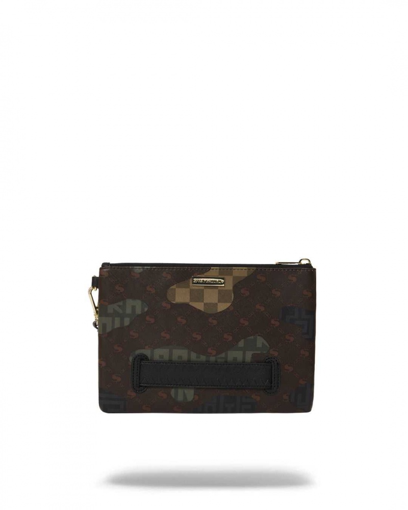 Sprayground Pochette BRANDED POUCHETTE Camo Brown | MTQZF0719