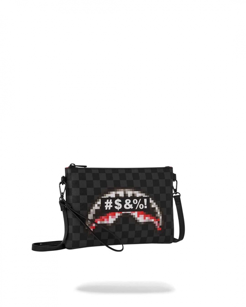 Sprayground Pochette CENSORED POCHETTE Black | BUCGS6491