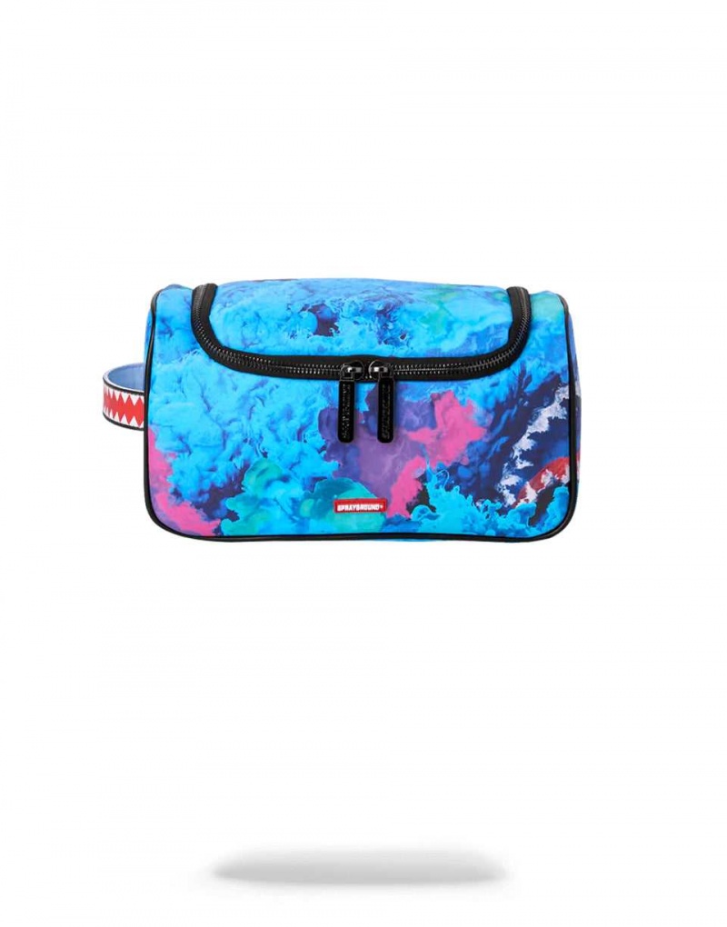 Sprayground Pochette COLOR DRIP TOILETRY BAG Purple | IJAYD0657