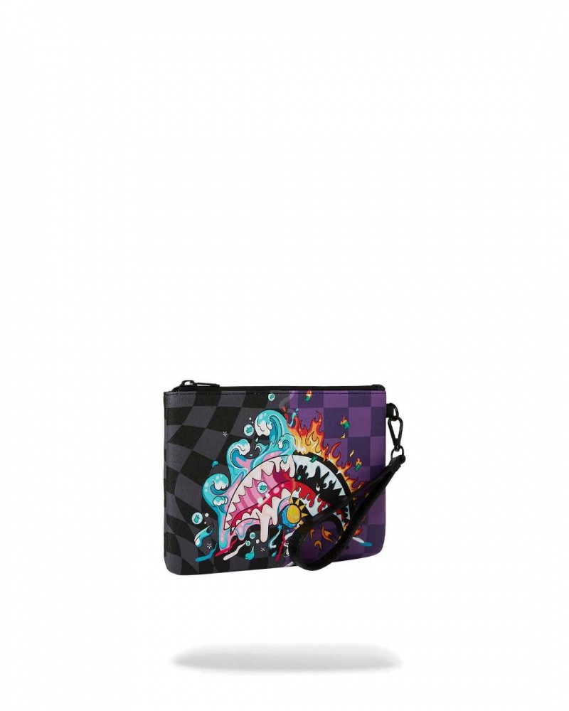 Sprayground Pochette CRAZY EYES POUCHETTE Purple | XOLZN1957