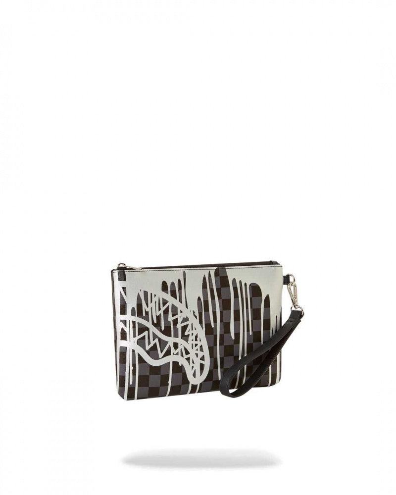 Sprayground Pochette DRIPS POUCHETTE Platinum Black | ZXASG2416