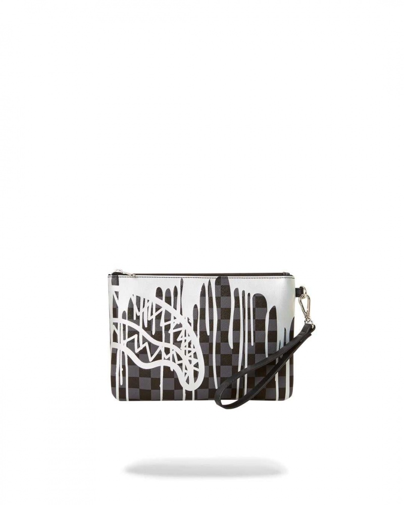 Sprayground Pochette DRIPS POUCHETTE Platinum Black | ZXASG2416