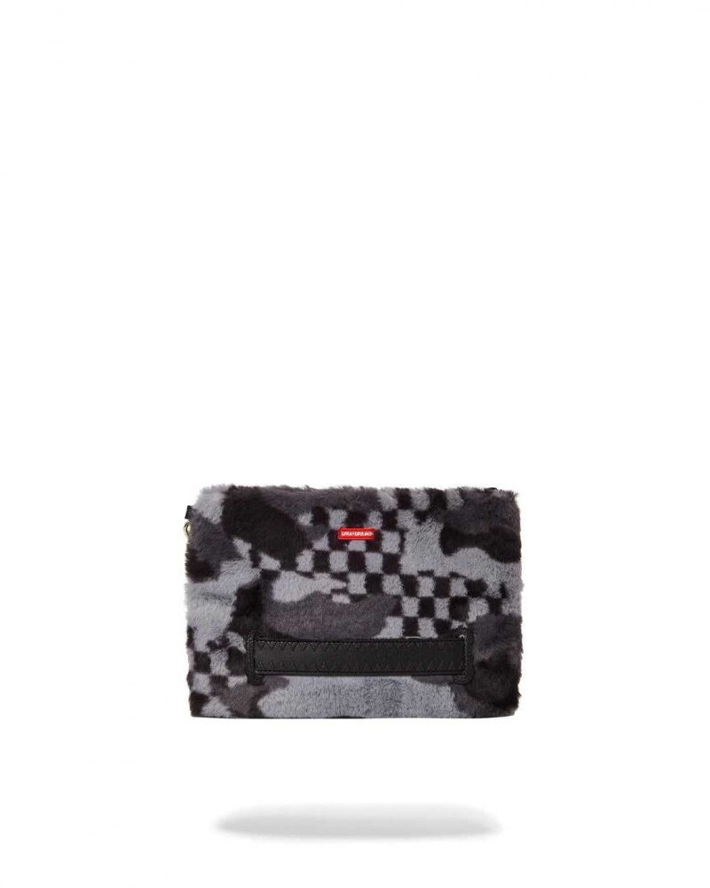 Sprayground Pochette FLOCK 3AM POUCHETTE Grey | MZQTL7418