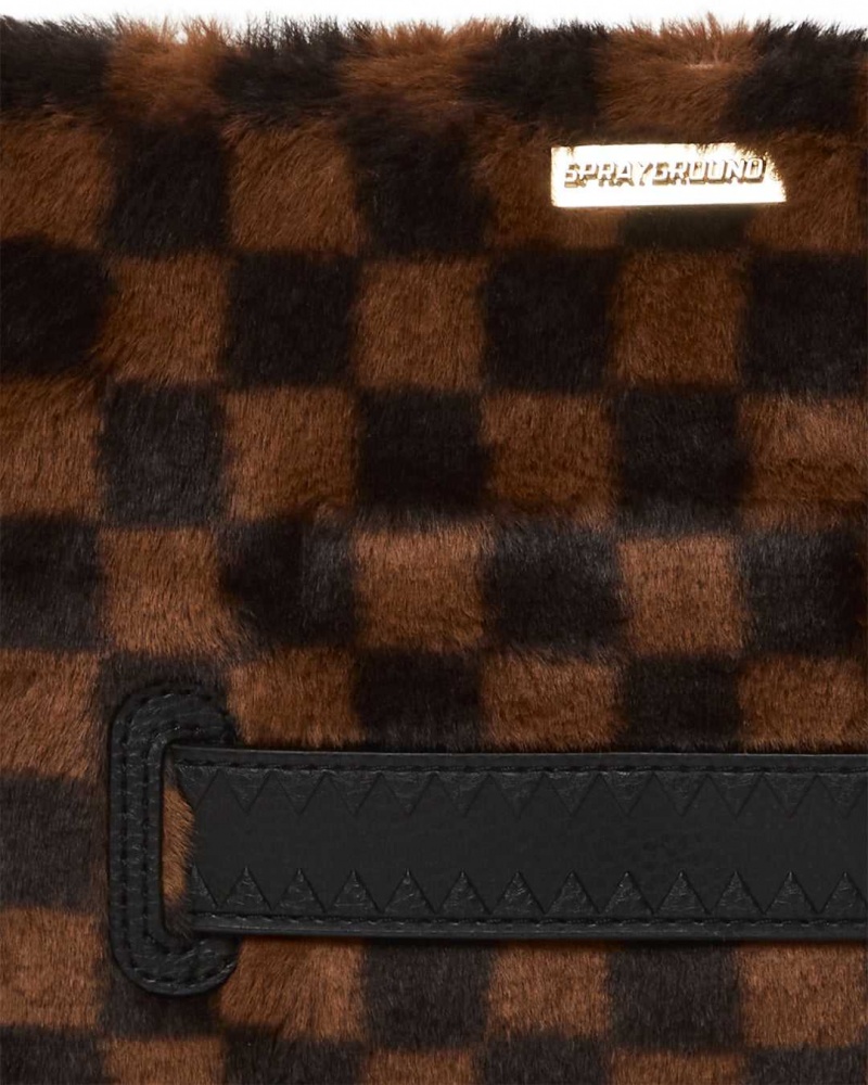 Sprayground Pochette FUR SHARKS IN PARIS POUCHETTE Brown | XFCHL0362