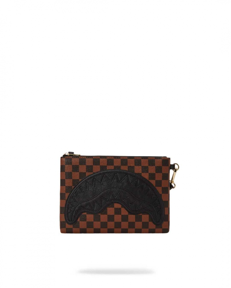 Sprayground Pochette HENNY SIP LOCK POUCHETTE Brown | GYRNI3926