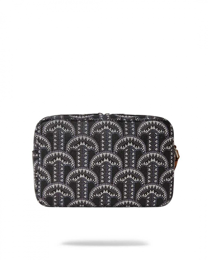 Sprayground Pochette ILLUCHAINS TOILETRY BAG Black | DFBXY0713