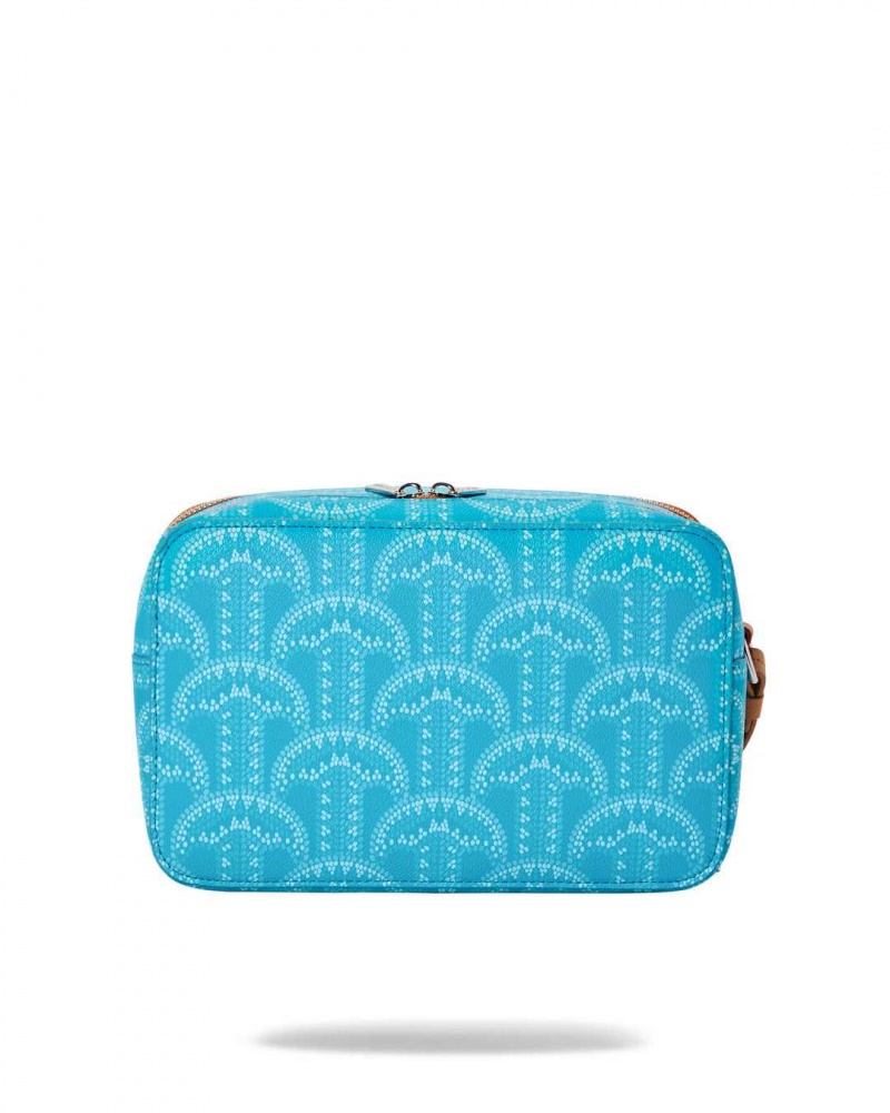 Sprayground Pochette ILLUCHAINS TURQ TOILETRY Turquoise | RQJBE3197