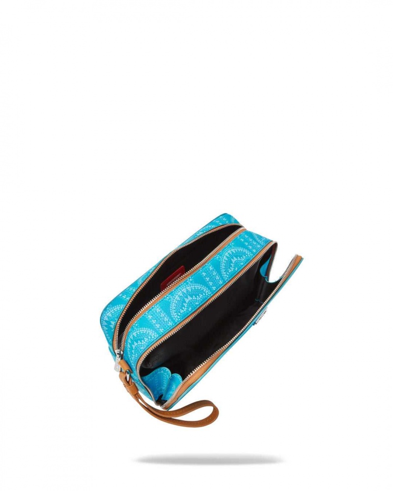 Sprayground Pochette ILLUCHAINS TURQ TOILETRY Turquoise | RQJBE3197