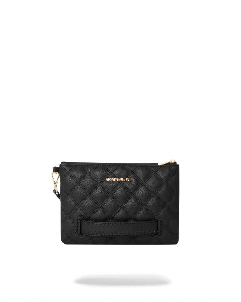 Sprayground Pochette MAMBA QUILTED POUCHETTE Black | IYRJM7392