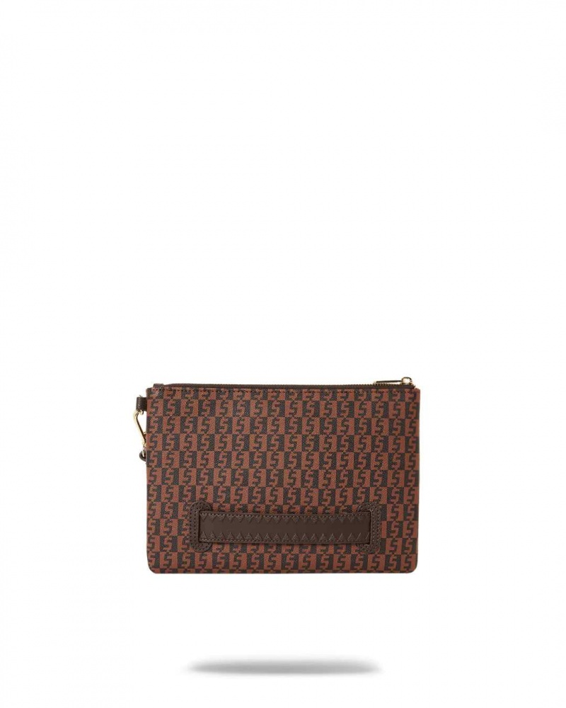 Sprayground Pochette MONEY CHECK POUCHETTE Brown | LSIFC6308