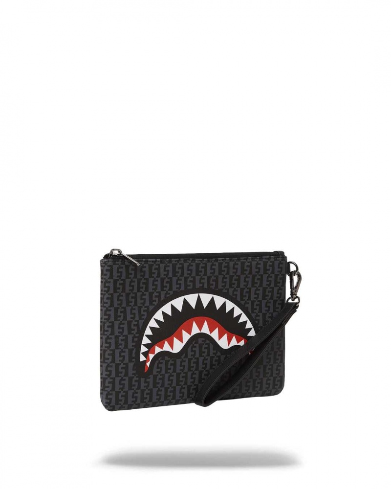 Sprayground Pochette MONEY CHECK POUCHETTE Grey | KWAJY7054