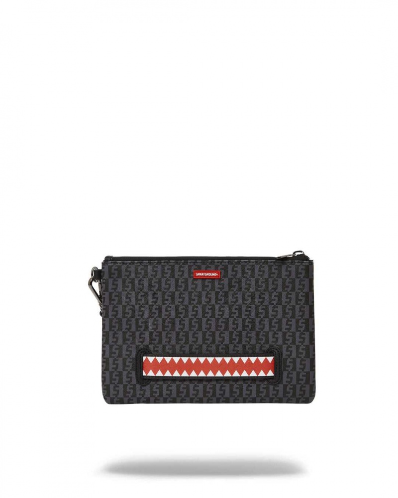 Sprayground Pochette MONEY CHECK POUCHETTE Grey | KWAJY7054