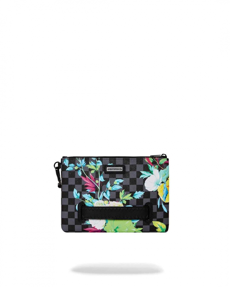 Sprayground Pochette NEON FLORAL CROSS-OVER POCHETTE Yellow | TJZHQ0379