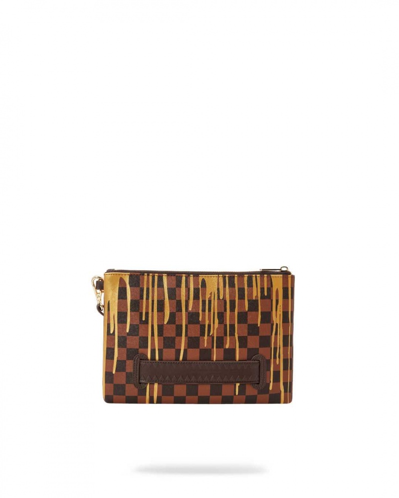 Sprayground Pochette PARIS PAINT POUCHETTE Brown | NWQBD4928