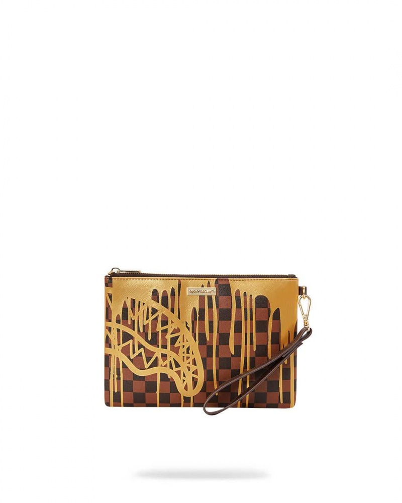 Sprayground Pochette PARIS PAINT POUCHETTE Brown | NWQBD4928