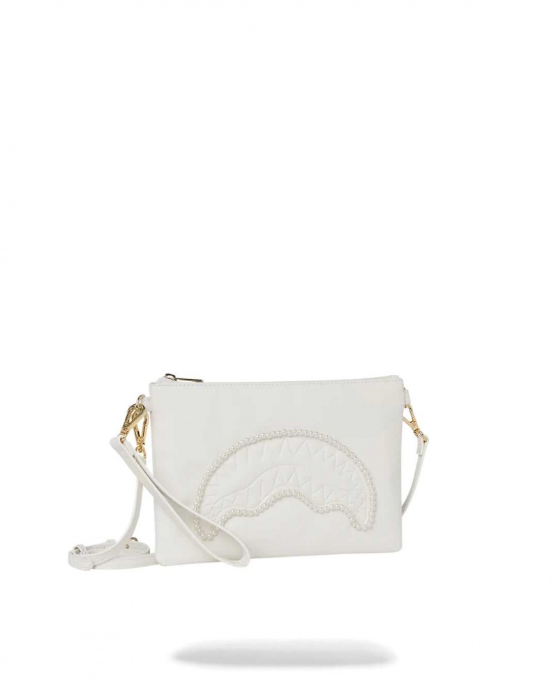 Sprayground Pochette PEARL SHARKMOUTH POCHETTE White | FYOLV2197