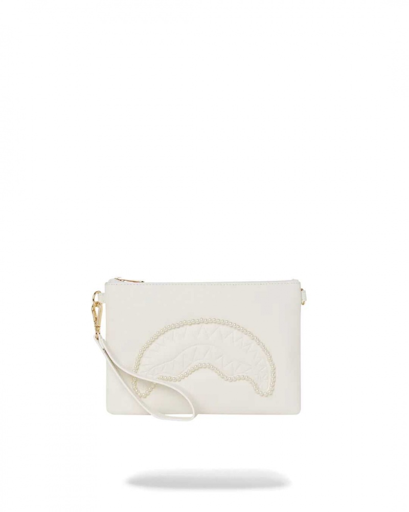 Sprayground Pochette PEARL SHARKMOUTH POCHETTE White | FYOLV2197