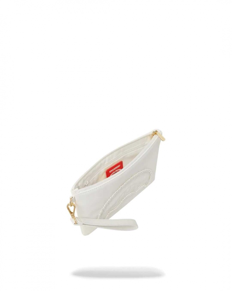 Sprayground Pochette PEARL SHARKMOUTH POCHETTE White | FYOLV2197