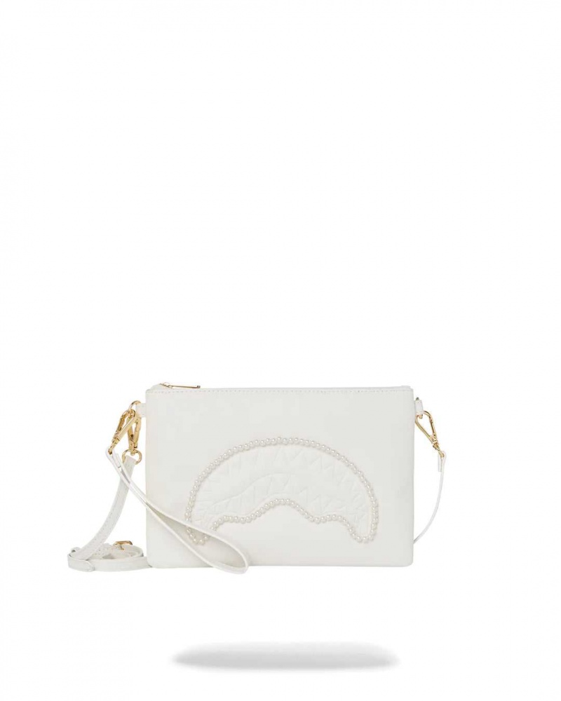 Sprayground Pochette PEARL SHARKMOUTH POCHETTE White | FYOLV2197