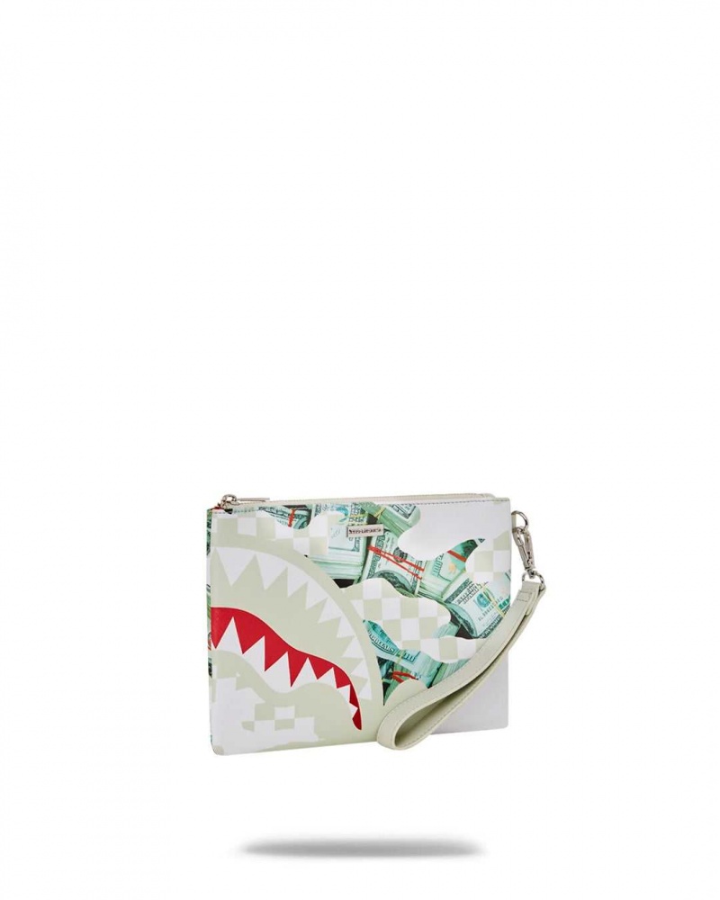 Sprayground Pochette POWDER 3AM MONEY POUCHETTE White | ZRPUN6918