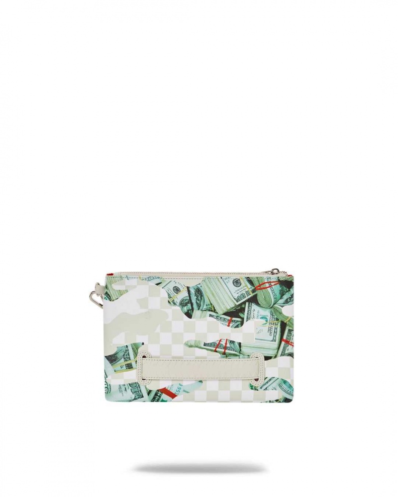 Sprayground Pochette POWDER 3AM MONEY POUCHETTE White | ZRPUN6918