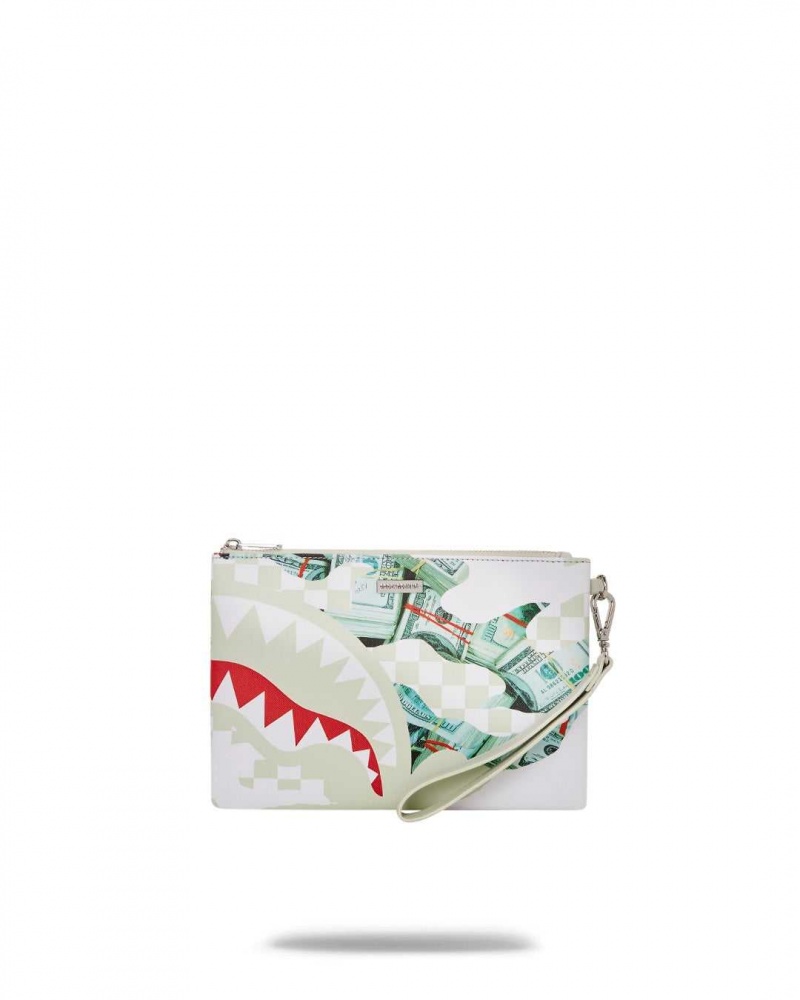 Sprayground Pochette POWDER 3AM MONEY POUCHETTE White | ZRPUN6918