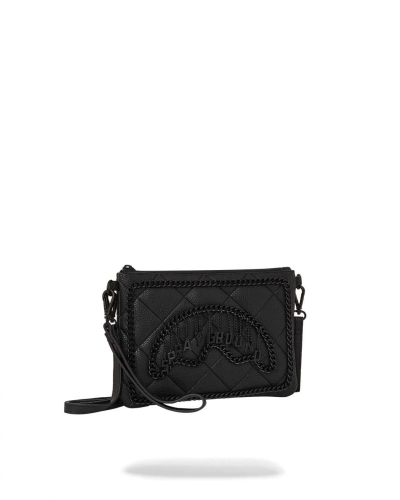 Sprayground Pochette QUILT WITH 1 LINE STITCH Pouchette Black | UMPEO3140