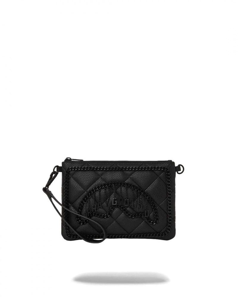 Sprayground Pochette QUILT WITH 1 LINE STITCH Pouchette Black | UMPEO3140