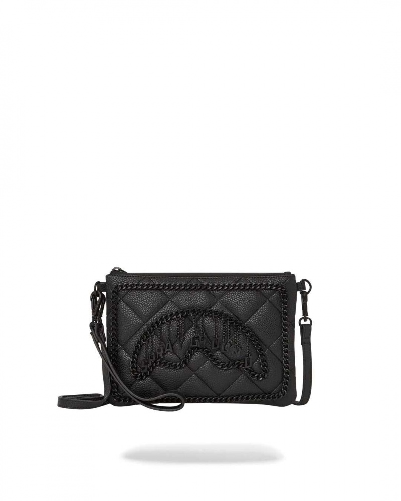 Sprayground Pochette QUILT WITH 1 LINE STITCH Pouchette Black | UMPEO3140