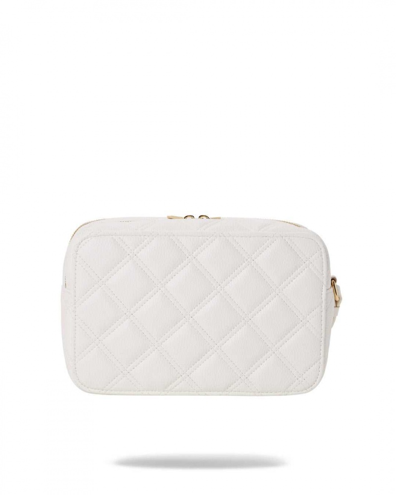 Sprayground Pochette RIVIERA TOILETRY White Gold White | DAGHY8391