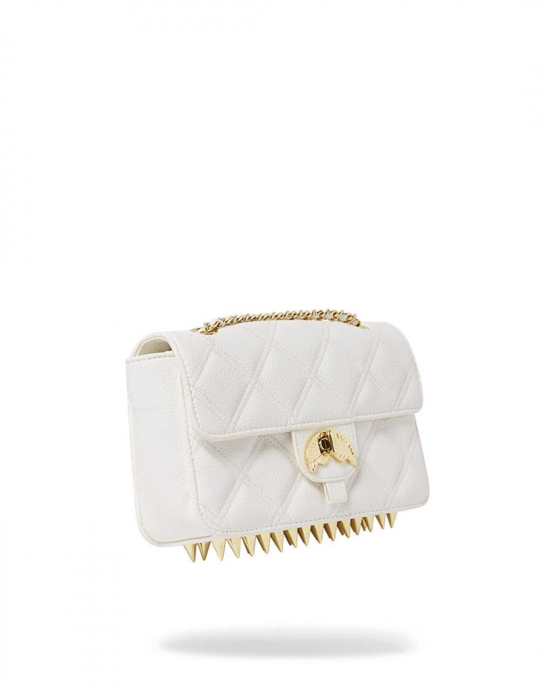 Sprayground Pochette RIVIERA CLUTCH White Gold White | PXFDQ2509