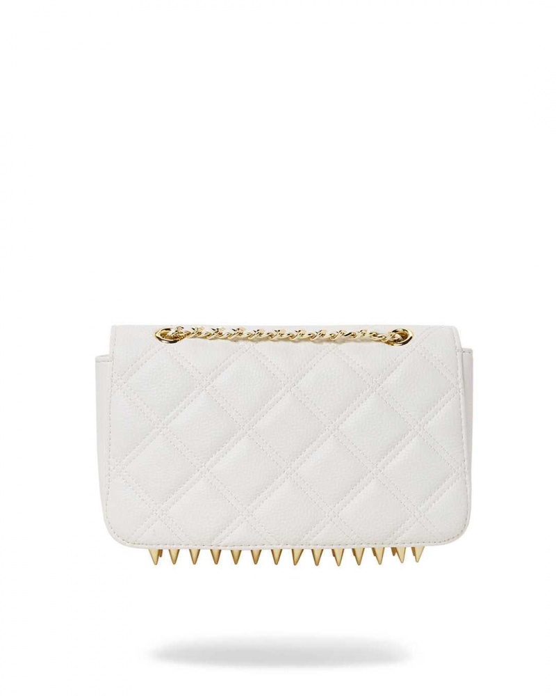 Sprayground Pochette RIVIERA CLUTCH White Gold White | PXFDQ2509