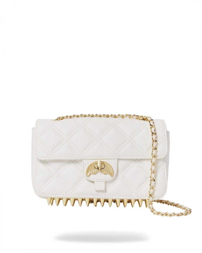 Sprayground Pochette RIVIERA CLUTCH White Gold White | PXFDQ2509