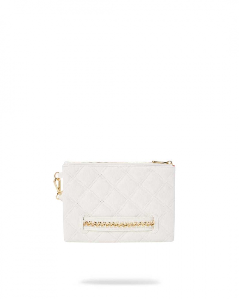 Sprayground Pochette RIVIERA POCHETTE White Gold White | FSTPC4513