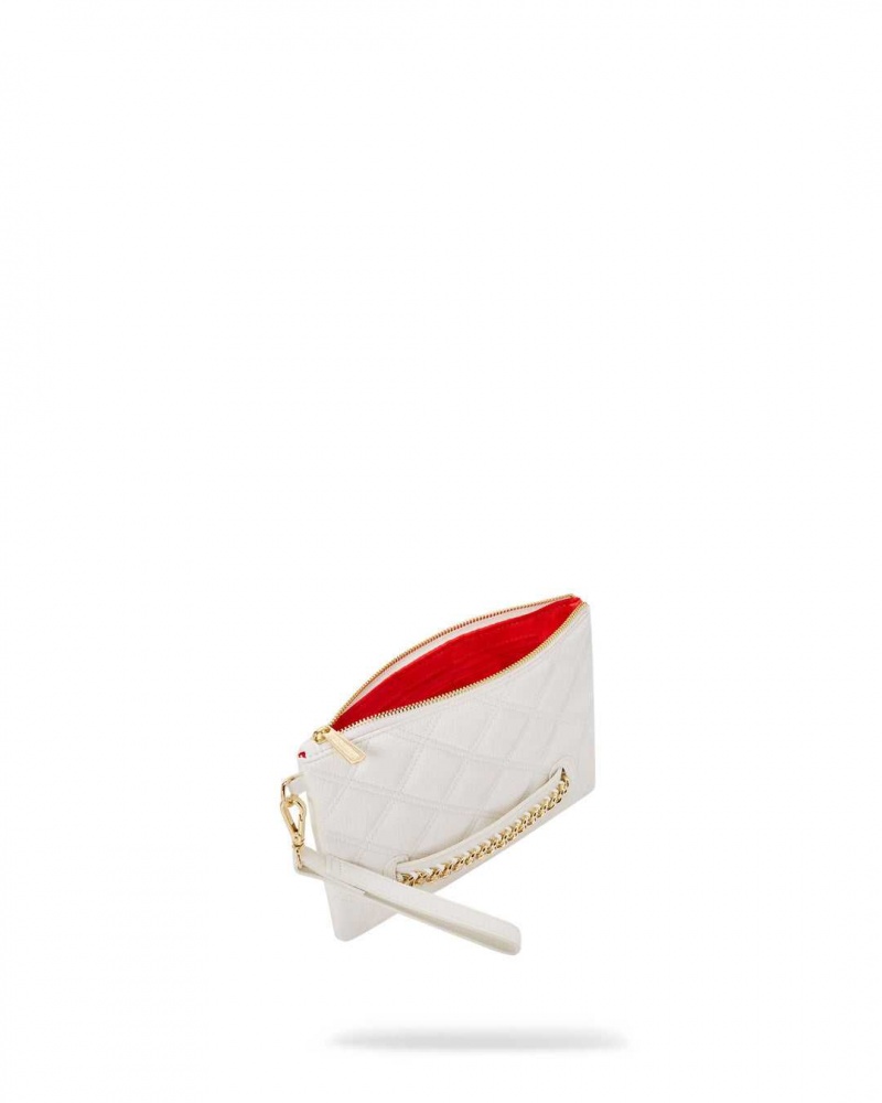 Sprayground Pochette RIVIERA POCHETTE White Gold White | FSTPC4513