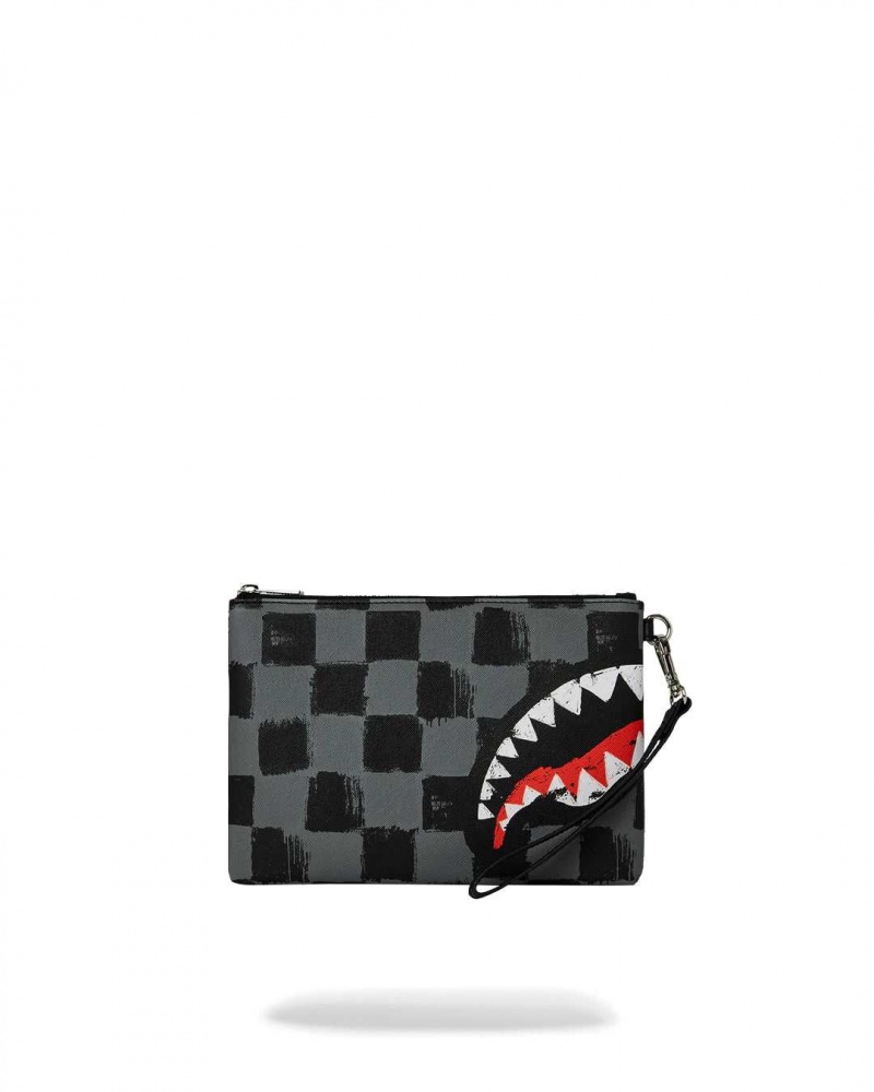 Sprayground Pochette SHARKS IN PARIS GRAY PAINT POUCHETTE Grey | LMAKY2147