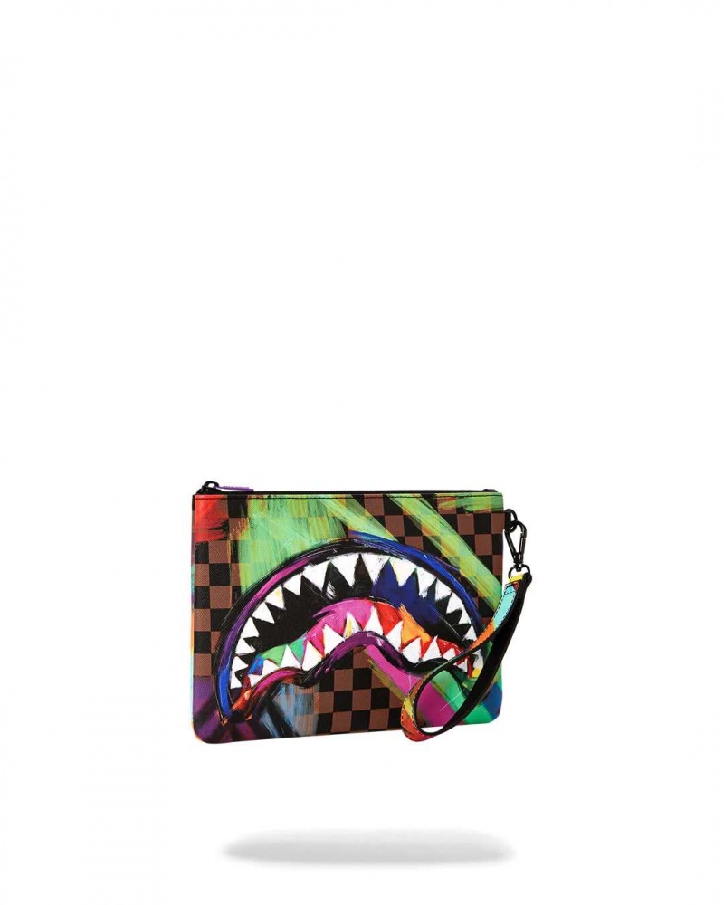 Sprayground Pochette SHARKS IN PAINT CROSS OVER POCHETTE Red | BHPTO9175